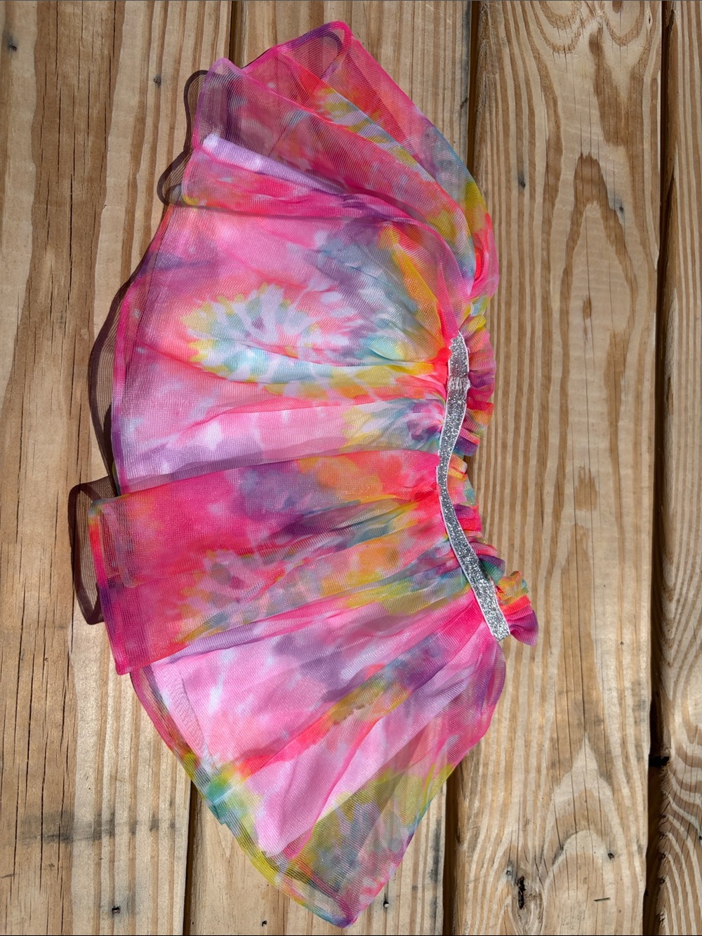 Garanimals Pink Tie-Dye Tulle Skirt with Multicolor Accents